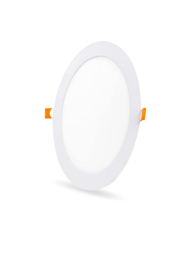 D'Mak 8Watts Round LED Panel Light (Warm White, Yellow,Aluminium) -Pack of 4 - Image 3