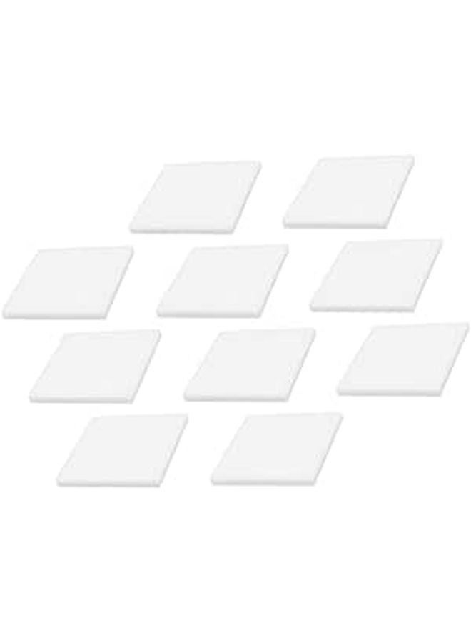 10Pcs Transparent Self Stick Memo Pads Clear See Through Design for Book Annotation - Image 1