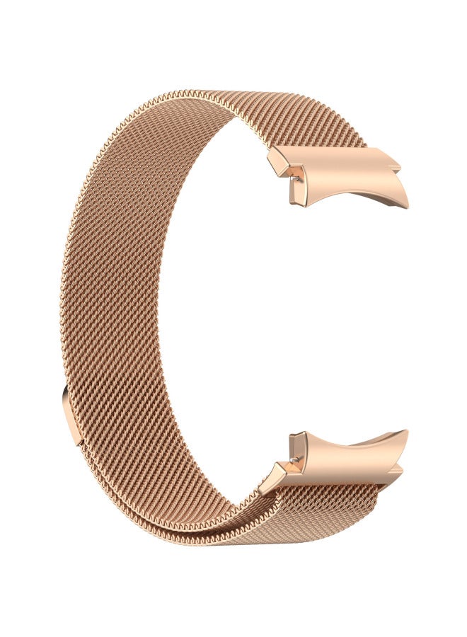 Xinyuan Shuntong For SamsungWatch7 Button Milan Watchband Watch4 5 6 Milanese Magnetic Strap-Color:Rose Gold