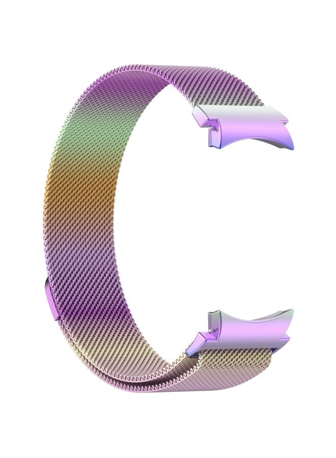 Xinyuan Shuntong For SamsungWatch7 Button Milan Watchband Watch4 5 6 Milanese Magnetic Strap-Color:Rose Gold
