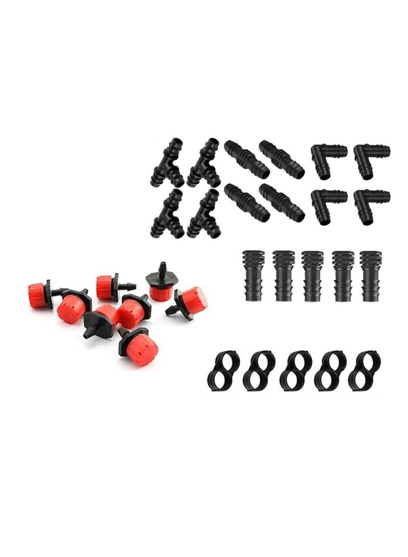 Garden Irrigation System Kit, 60 Piece