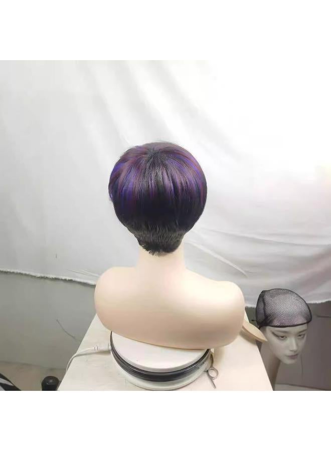 Bluejw New Wig Wig European And American Wig Women's Short Straight Hair Color-picking Mechanism Chemical Fiber Wig Full Head Cover - Image 5