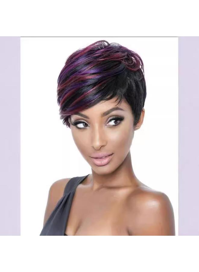 Bluejw New Wig Wig European And American Wig Women's Short Straight Hair Color-picking Mechanism Chemical Fiber Wig Full Head Cover - Image 2