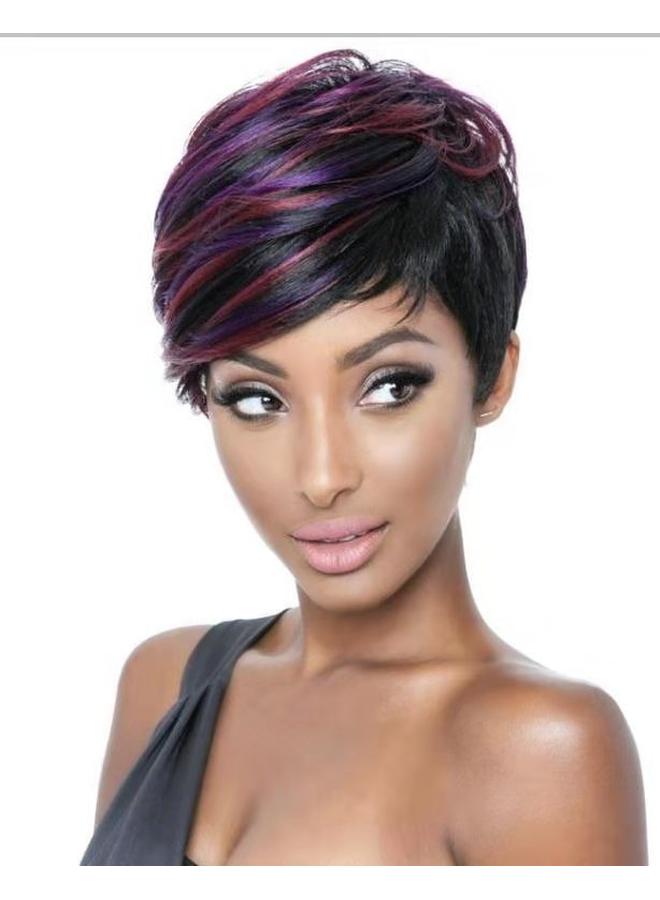 Bluejw New Wig Wig European And American Wig Women's Short Straight Hair Color-picking Mechanism Chemical Fiber Wig Full Head Cover - Image 1
