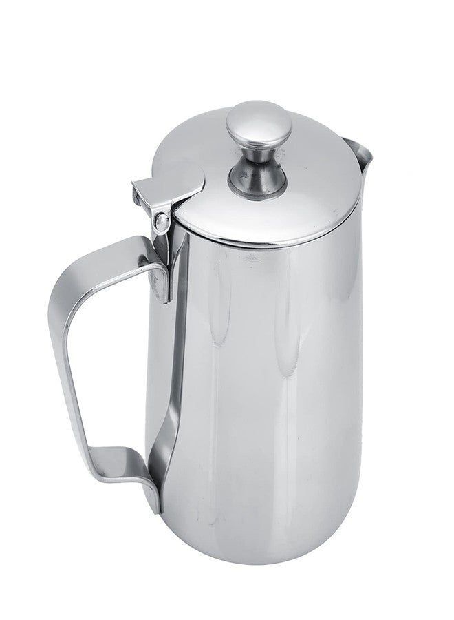 KIMISS Milk Frothing Pitcher, Stainless Steel Coffee, Cup Mug Milk Frothing Pitcher Jug with Lid for Latte Art 2000ml Art Office Kitchen 2000mL (350ml) - Image 4