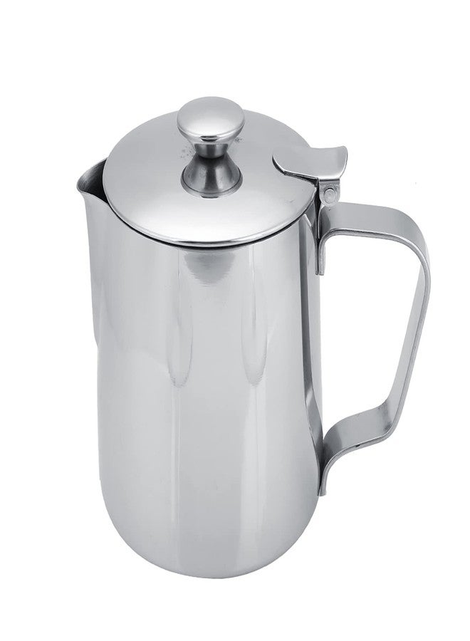 KIMISS Milk Frothing Pitcher, Stainless Steel Coffee, Cup Mug Milk Frothing Pitcher Jug with Lid for Latte Art 2000ml Art Office Kitchen 2000mL (350ml) - Image 3