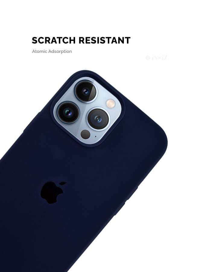 INEIX Logo Compatible Silicone Case Cover For Apple iPhone 13 Pro Max Dark Blue - Image 3