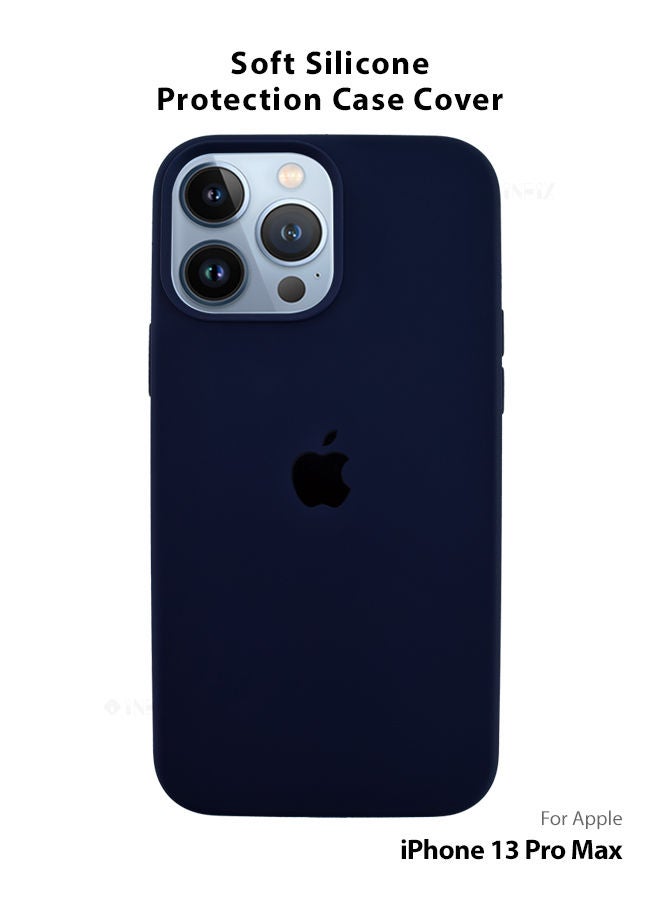 INEIX Logo Compatible Silicone Case Cover For Apple iPhone 13 Pro Max Dark Blue - Image 1