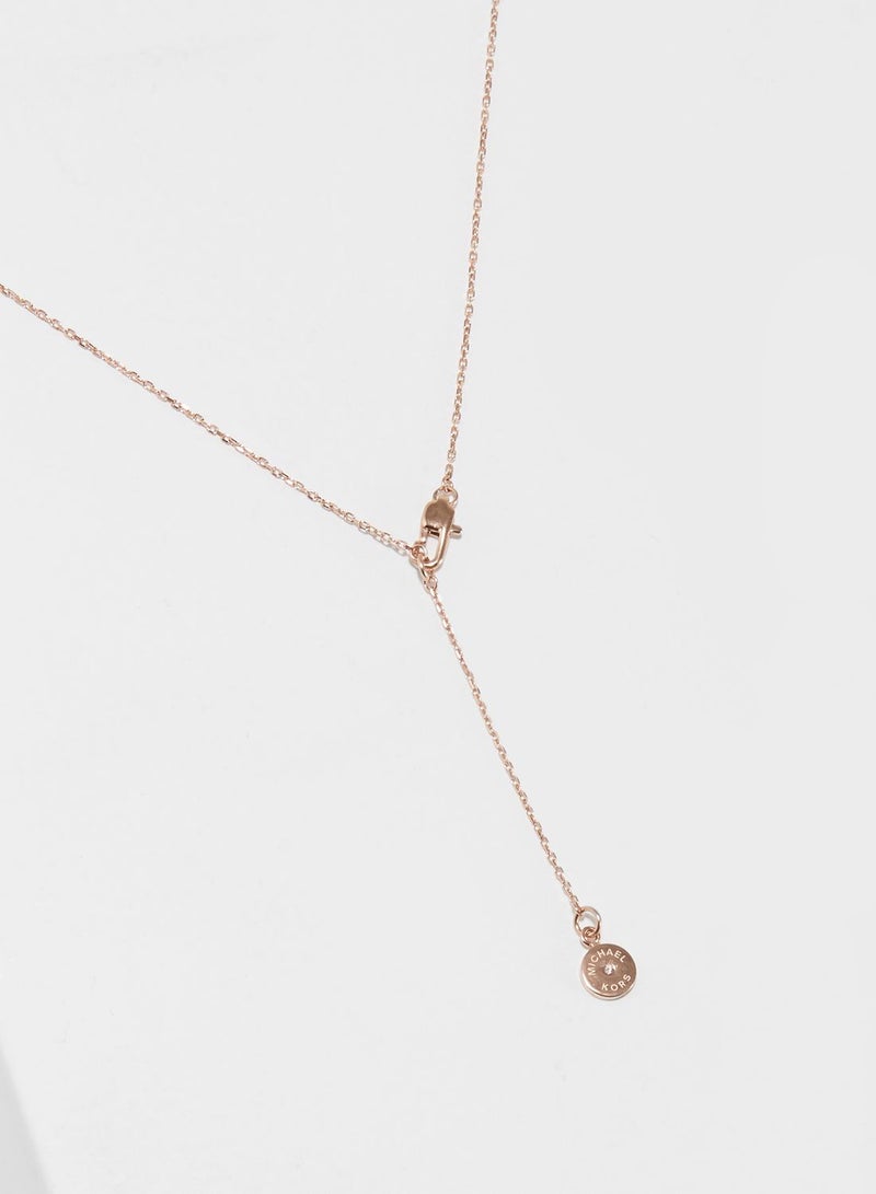 مايكل كورس عقد مزين باحجار وشعار الماركة - Image 3