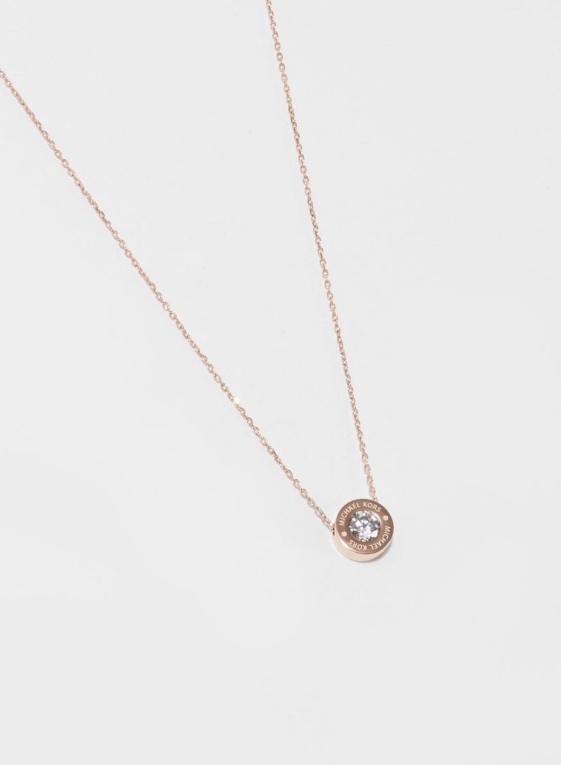 مايكل كورس عقد مزين باحجار وشعار الماركة - Image 1