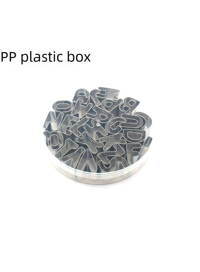 Stainless Steel 26-letter Cookie Cutter Chocolate Biscuit Mold Diy Baking Set Alphabet Shaped Pastry Tools For Daily Use-Specifications:PP Plastic Box - Image 4