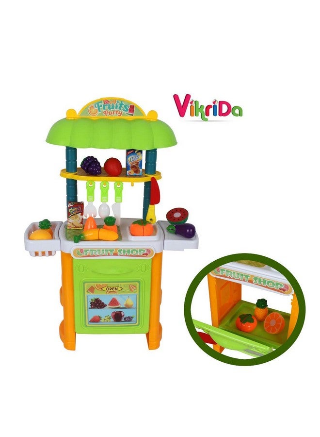VikriDA Great Funny 37Pcs Fruit Game Toy for Kids Realistic Sliceable Fruits Cutting Play Toy - Image 3