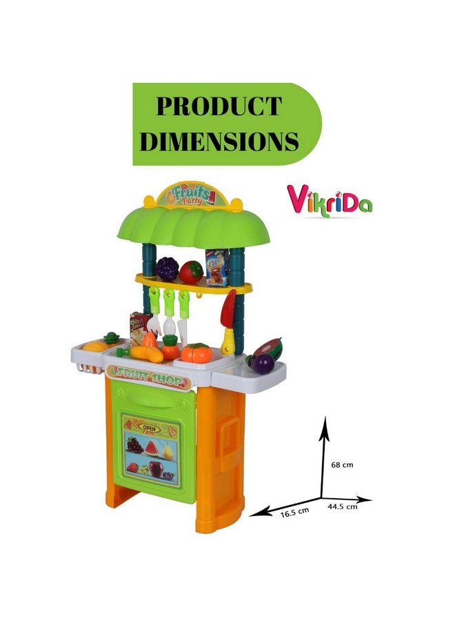 VikriDA Great Funny 37Pcs Fruit Game Toy for Kids Realistic Sliceable Fruits Cutting Play Toy - Image 2