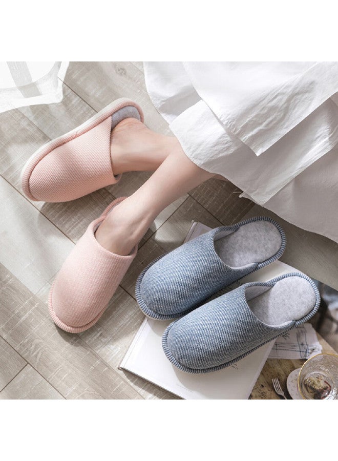 GUOLUOFEI Guoluofei Cotton And Linen Slippers For Women, Spring And Autumn Home Indoor Wooden Floor Couple Cotton Slippers For Men, All Seasons Pink, Size 38-39 - Image 5