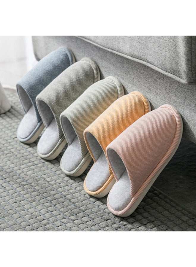 GUOLUOFEI Guoluofei Cotton And Linen Slippers For Women, Spring And Autumn Home Indoor Wooden Floor Couple Cotton Slippers For Men, All Seasons Pink, Size 38-39 - Image 3