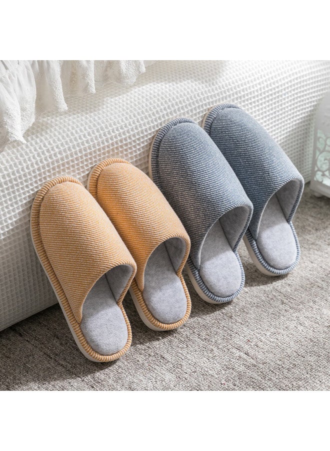 GUOLUOFEI Guoluofei Cotton And Linen Slippers For Women, Spring And Autumn Home Indoor Wooden Floor Couple Cotton Slippers For Men, All Seasons Pink, Size 38-39 - Image 2