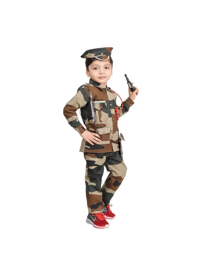 UPTREND VESTURE Kids Indian Army Soldier Costume for Boys & Girls, Police Costume (6-7 YEARS, BSF)  - Image 3