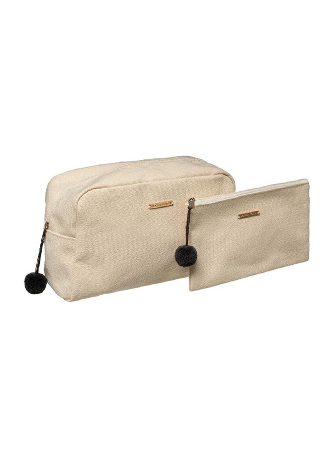 Five Simply Smart طقم حقيبة مرحاض حديث من قطعتين إكرو 11 × 14 × 26 سم 174668A - Image 1