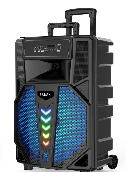Flexy Multimedia Speaker 20000W Dolby Digital, TWS, Bluetooth, USB, TF Card, FM Radio, Wireless Mic, Remote