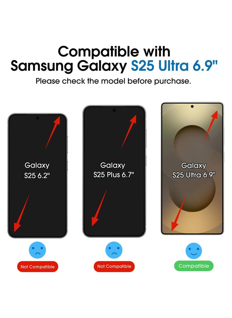 Amfilm amFilm OneTouch & cam for Samsung Galaxy S25 Ultra 6.9'' Screen Protector Tempered Glass (2+2 Pack) Case Friendly New  - transparent  - Image 2