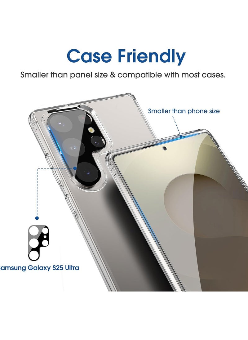 Amfilm amFilm OneTouch & cam for Samsung Galaxy S25 Ultra 6.9'' Screen Protector Tempered Glass (2+2 Pack) Case Friendly New  - transparent  - Image 5