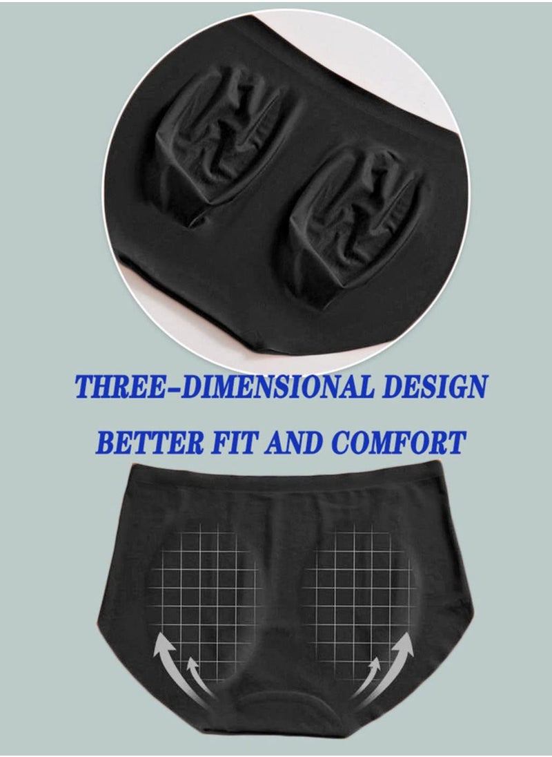 SYOSI - Ultra-Comfortable Seamless Women's Knickers, Silky Soft Invisible Underwear, Stretchy No-Show Hipster Panties, Perfect for Everyday Wear, Gym and Sports, 2 Black+2 Nude (4 Packs) (L Size, 48-58KG) - Image 1