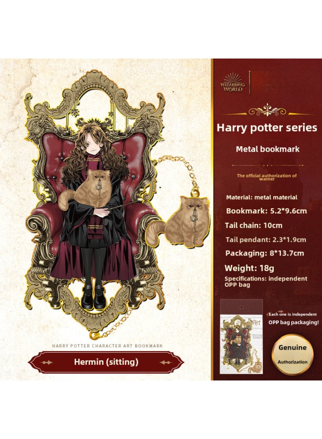 Harry Potter Genuine Metal Bookmark Harry Harry Malfoy Character Bookmark European And American Retro Magic Bookmark - Image 1