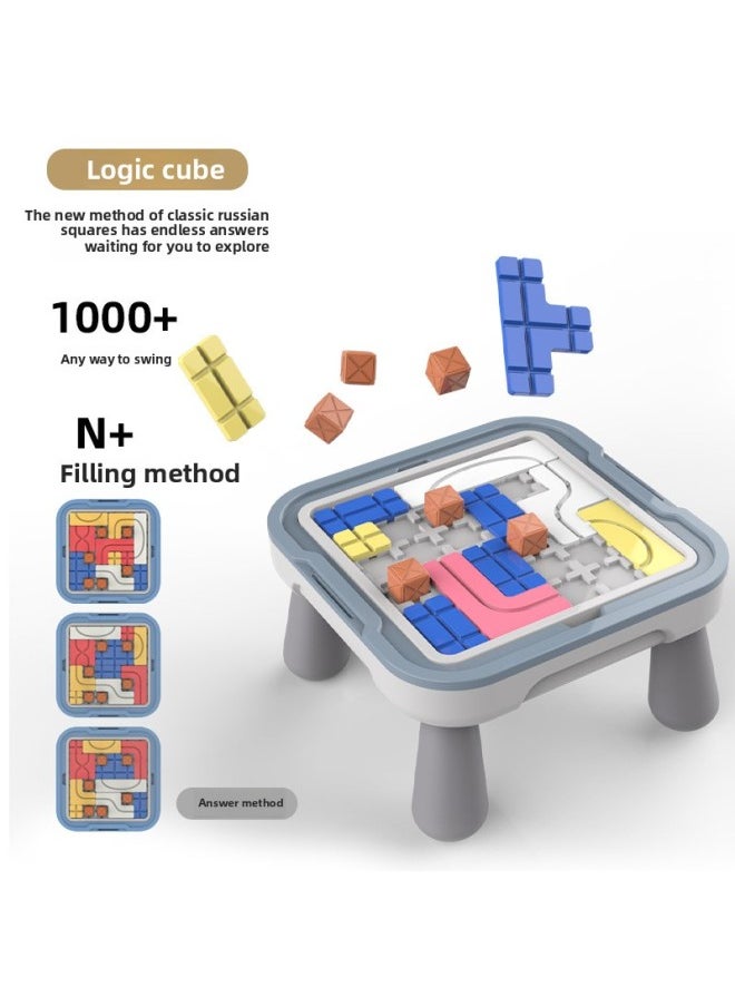 Generic - Early Education Game Table Logical Thinking Parent-child Interaction Multi-functional Table Games Aircraft Chess Children's Educational Toys 6--Color:[Game Table] Logical Thinking Early Education Plate - Image 1