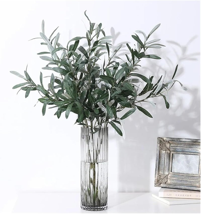Fake Plant Artificial Olive Branches Leave with Fruits for Home Wedding Decoration Accessories Christmas DIY Vase Green Fake Plants Cheap Plants Artificial Decor(Green 1,1pieces) - Image 5