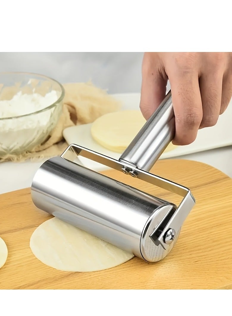 Baking rolling pin – small stainless steel rolling pin for making flatbreads and cookies - Image 4