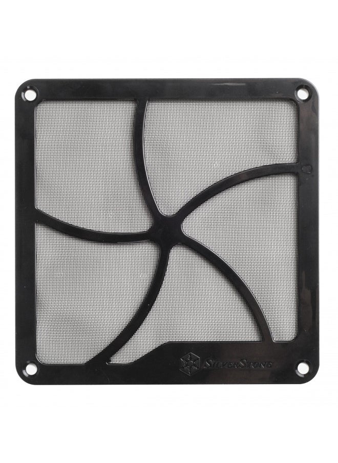 SilverStone Technology SilverStone 140mm Fan Filter with Magnet for Case Fan/Power Supply Fan and Panel Air Vent FF141B (Black)  - Image 1