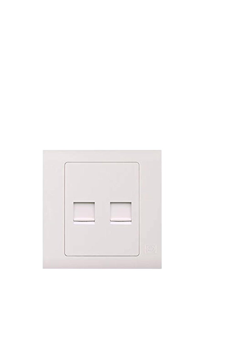 MK - Mk Data Socket 2 Gang Rj45-Mv429Whi - Image 1