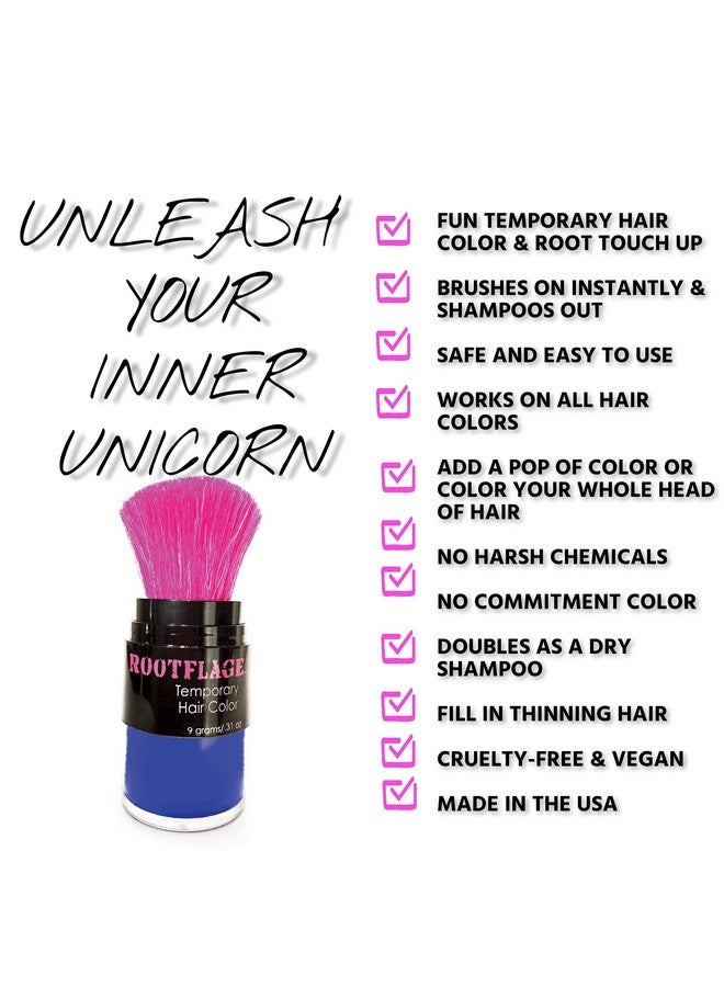 Rootflage Fun Temporary Hair Color Works On Dark Hair (03 Blue Monday) Washes Out In 1 Shampoo - Image 3