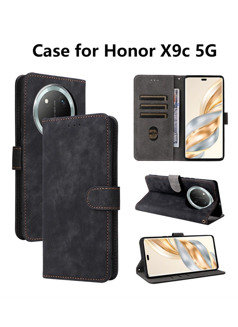 Youque For Honor X9c 5G Leather Protective Phone Case Cover Black  - Image 1