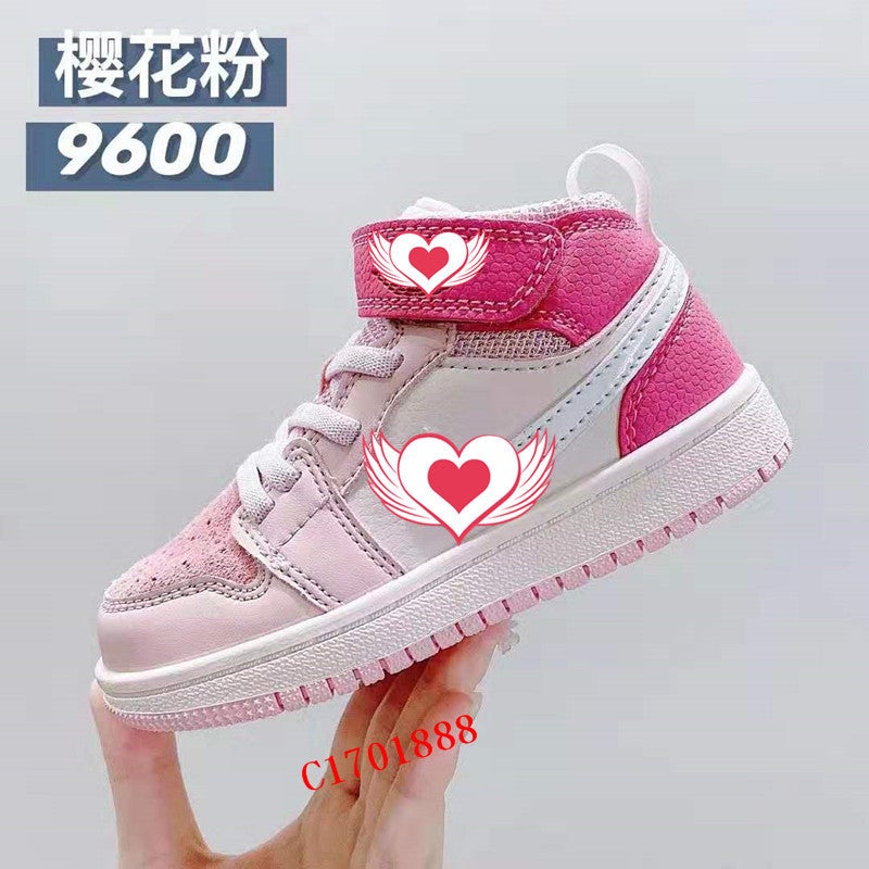 Original Shoes With Original Tags And Original Box, Pure Original High-Top Aj1 Children'S Sneakers With Elastic Band And Velcro Fastener - Image 2