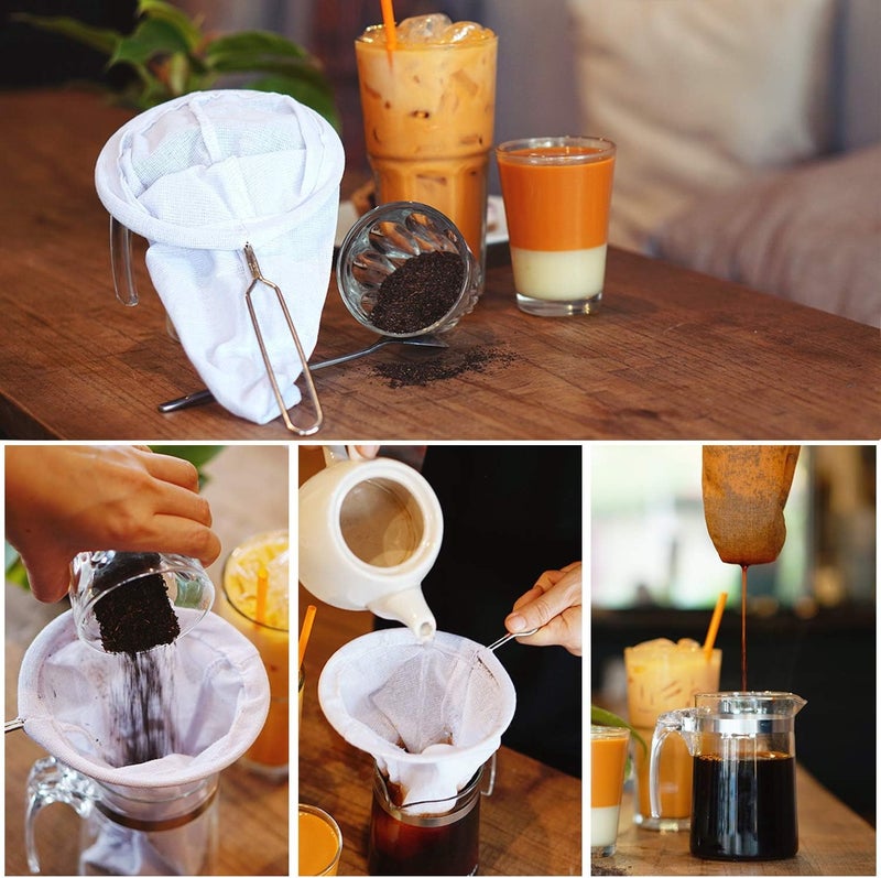 DDPremium Tea Filter Reusable Stainless Steel Strainer, Friendly Using Durable, for a Healthier Tea Experience - Compatible with All Tea Types Includes Coffee Strainer Colador de Cafe Size 5.5 Inches - Image 5