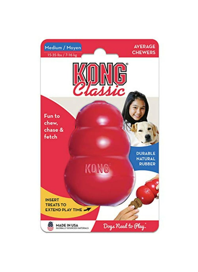 KONG - Classic Dog Toy - Durable Natural Rubber - Fun to Chew, Chase and Fetch - For Medium Dogs…