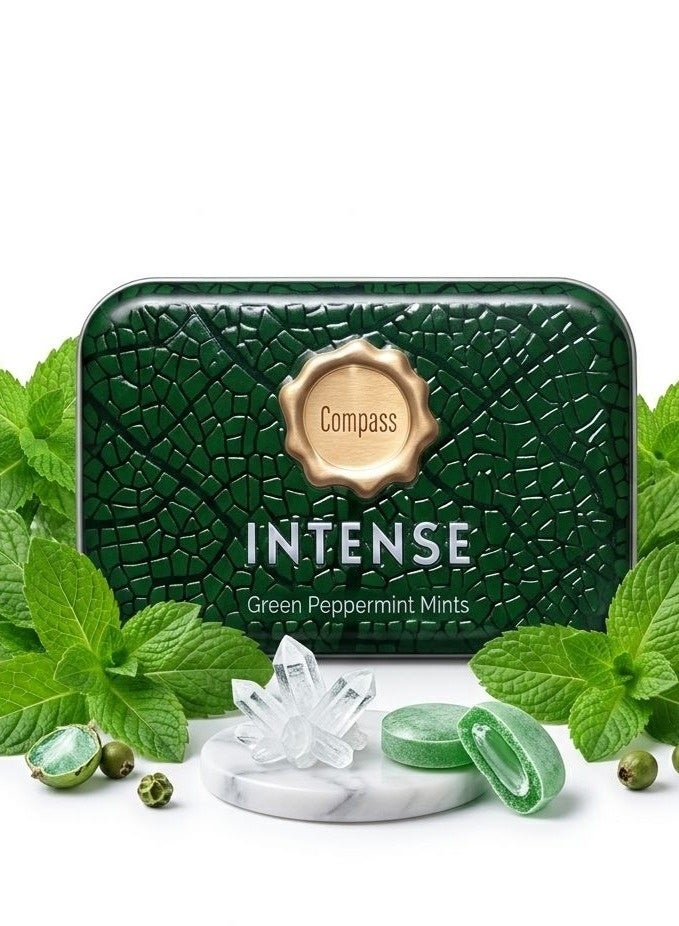 Intense Mouth Freshener Balls, Refreshing Spicy Mint, Sugar-Free, 50 Pieces