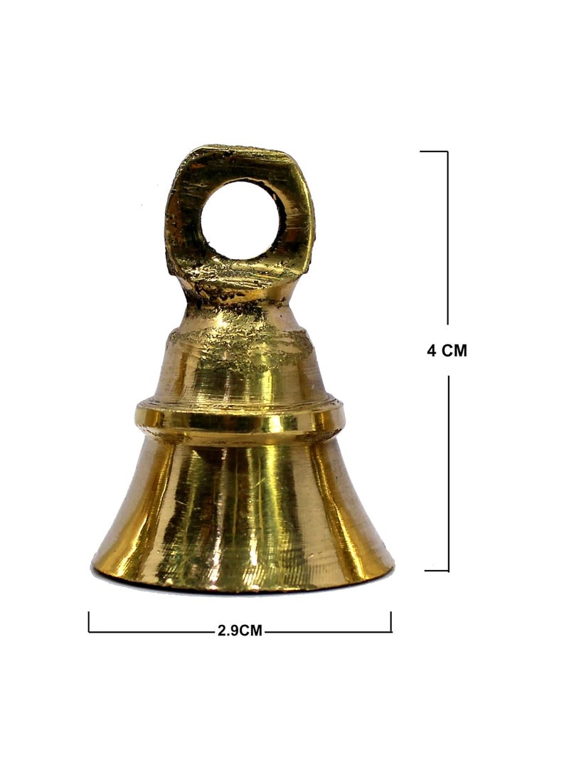 ESPLANADE eSplanade Brass Pooja Mandir Decorative Bells Pack of 10 2 Inches Golden  - Image 5