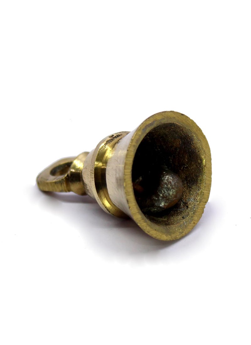 ESPLANADE eSplanade Brass Pooja Mandir Decorative Bells Pack of 10 2 Inches Golden  - Image 2