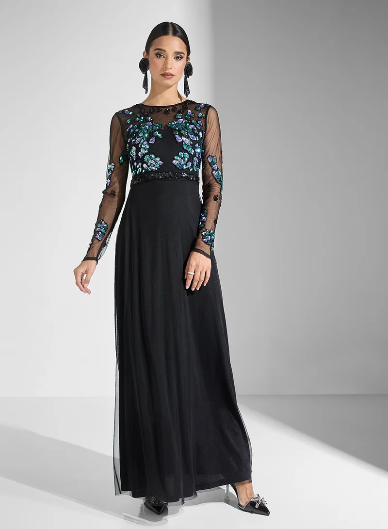 فروك اند فرل Floral Embellished Dress