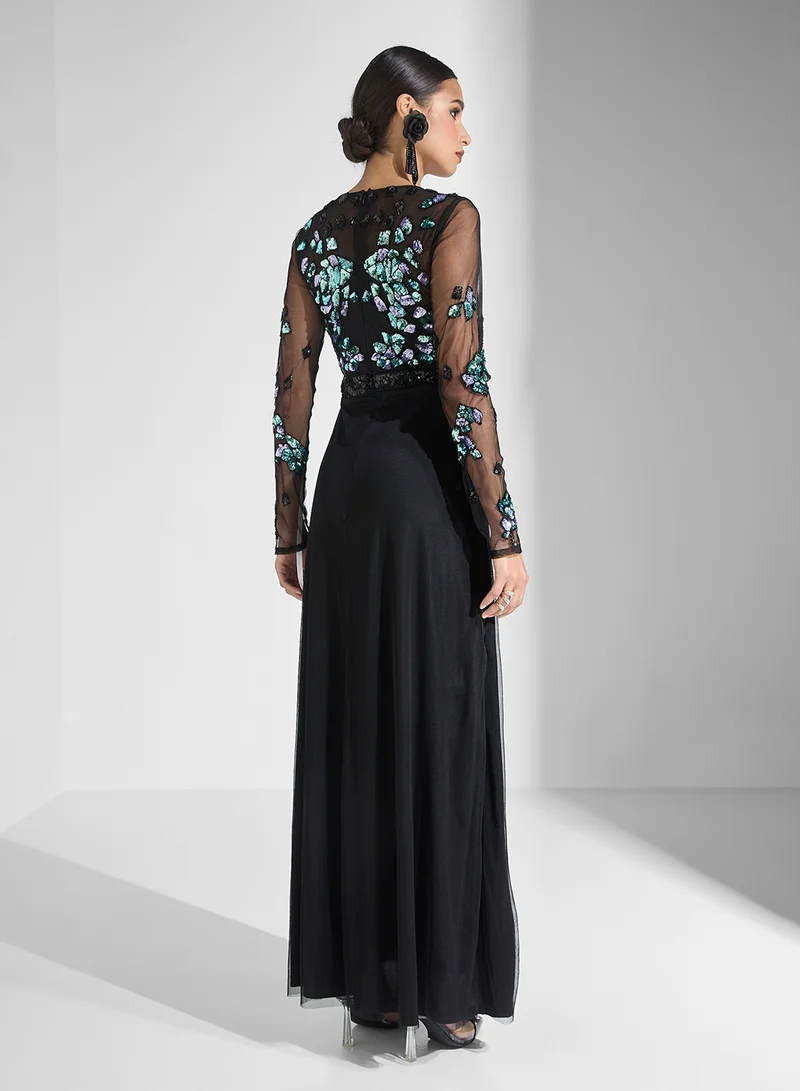 فروك اند فرل Floral Embellished Dress