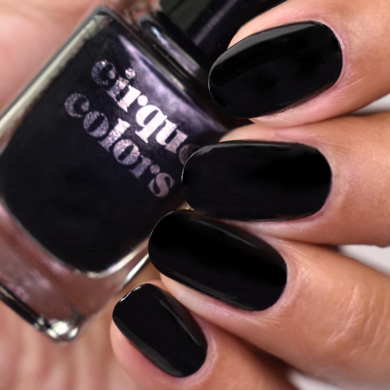 Cirque Colors Creme Nail Polish - Memento Mori - Best Black - 0.37 fl. oz. (11 ml) - Vegan, Cruelty-Free, Non-Toxic Formula - Image 2