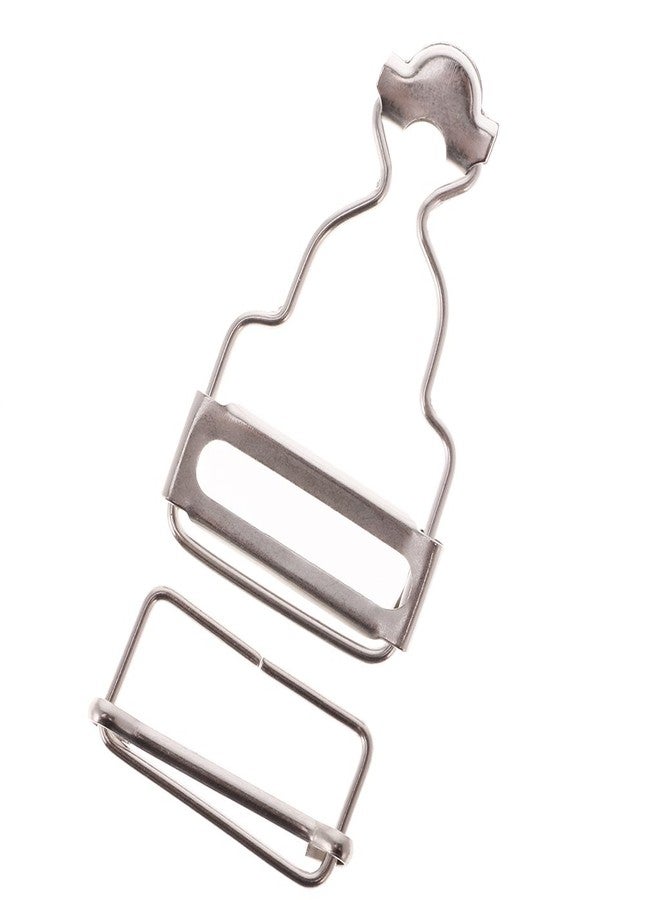 Segolike Metal Brace Buckles - Dungaree Clips with Rectangle Buckle for Suspenders and Straps - Fasteners for Overalls and Pinafore Dresses - silver, 3.2cm - Image 4