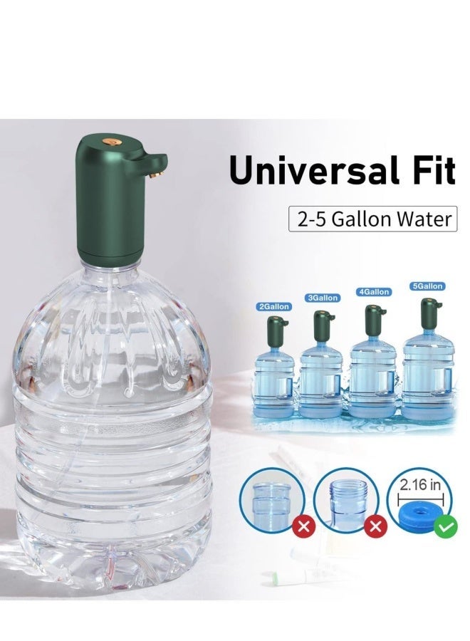 Water Dispenser Water Bottle Pump One on Operation Water Pump for 5 Gallon Bottle Portable USB Charging Electric Bottle Pump for Office Home Camping Kitchen