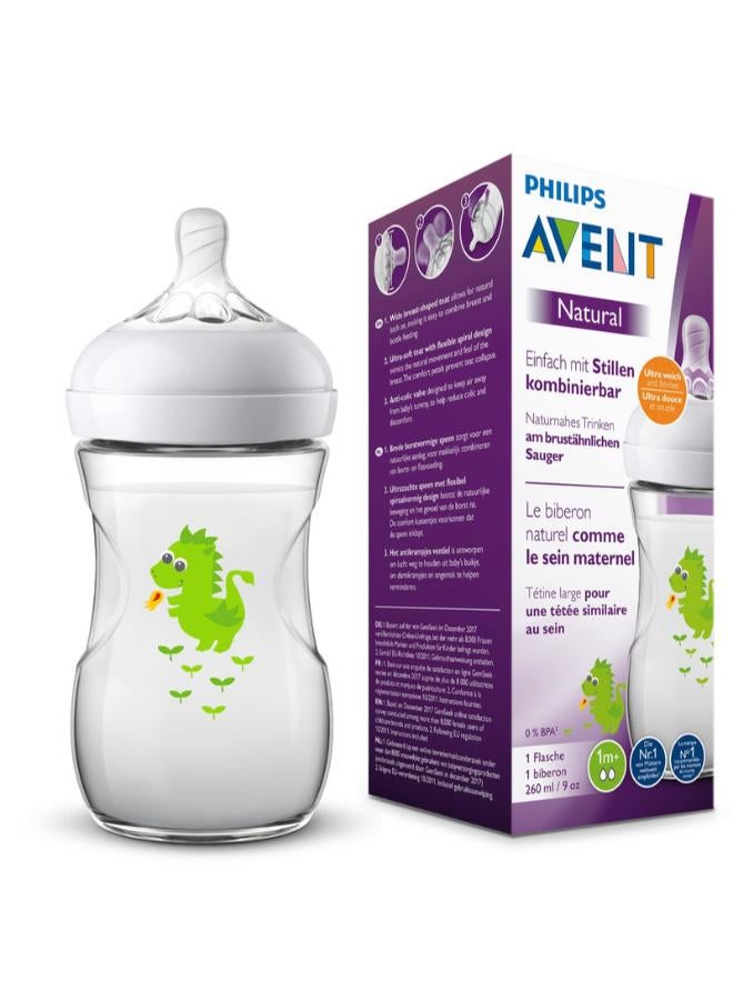 Avent Natural Feeding Bottle   (Dragon) - (1M+) 260ml- 1 Pack