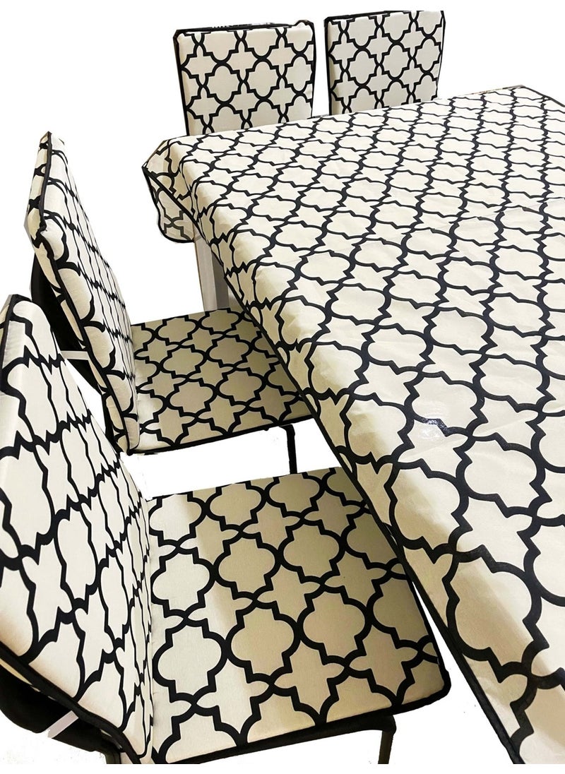 Nelson - Tablecloth Set and Large Back Chair Cushion 6 Pieces (Alaçatı) - Image 1