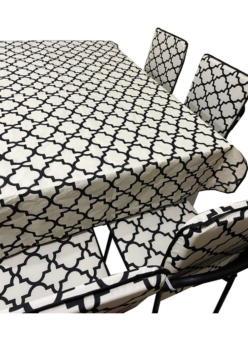 Nelson - Tablecloth Set and Large Back Chair Cushion 6 Pieces (Alaçatı) - Image 1