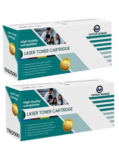 Office Maker Office Maker TN-2500 Toner Cartridge Compatible for Brother DCP-L2640DW MFC-L2805DW MFC-L2885DW Printer High Yield Replacement Cartridge Refill Combo Pack (with Chip),Black ×2  - Image 1