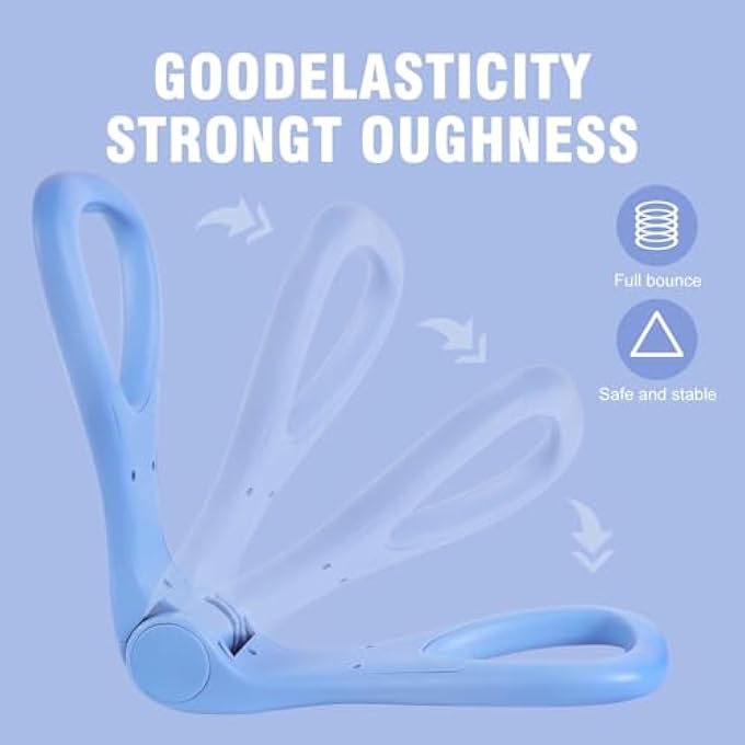 rayihni مدرب الفخذين، جهاز كيجل برو، صالة رياضية محمولة 5 في 1، معدات تدريب العضلات، لتقوية الفخذين، الوركين، الذراعين ونحت المؤخرة، مدرب تنحيف على شكل S للرجال والنساء (أزرق) - Image 5